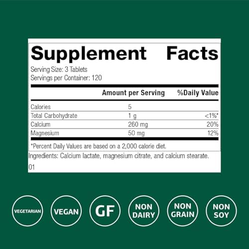 Standard Process - Calcium Lactate Powder - Bone Health & Immune Support - Calcium Magnesium Supplement for Bone Strength & Blood Health - Non-Dairy, Soy & Gluten-Free - 12 oz