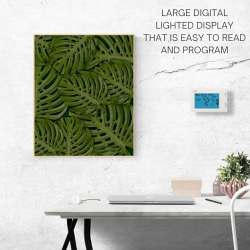 TX9600TS Programmable 7-Day Large Touchscreen Heating Cooling Thermostat, White | Large Touchscreen, Heating Cooling