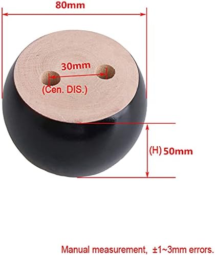 Pack of 4 Walnut Furniture Legs Round Bun Feet 2" Tall Wood Sofa Legs Replacement Legs for Cabinet Couch Chair Dresser