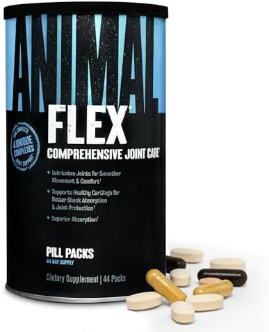Animal Flex - Glucosamine Chondroitin Joint Supplement for Women and Men Discomfort with Turmeric, MSM, Boswellia for Cartilage, Joint Health, Muscles, Back, Knees, Shoulder, and Hip, 44 Packs