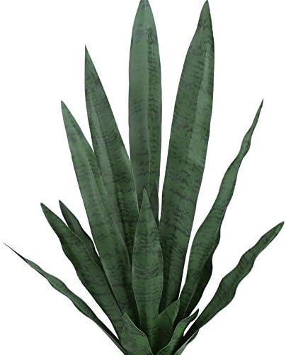 summer flower 23in Snake Plant Artificial Leaf Set 21pcs Faux Sansevieria Plant Leaves Tall Fake Snake Greenery Outdoor 4 Sizes for Indoor Home
