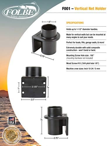 F001 - Vertical Mount Net & Gaff Holder