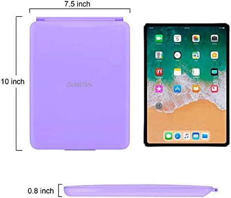 deweisn Folding Lighted Makeup Mirror with 72 LEDs 3 Colors Light Modes USB Rechargable 1800mA Batteries Portable Ultra Thin Compact Vanity Mirror