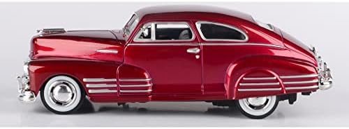 1948 Chevy Aerosedan Fleetline, Red - Motormax Premium American 73266-1/24 Scale Diecast Model Car, Unisex-Children