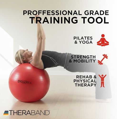 THERABAND Exercise and Stability Ball for Improved Posture, Balance, Core Fitness, Coordination and Rehab