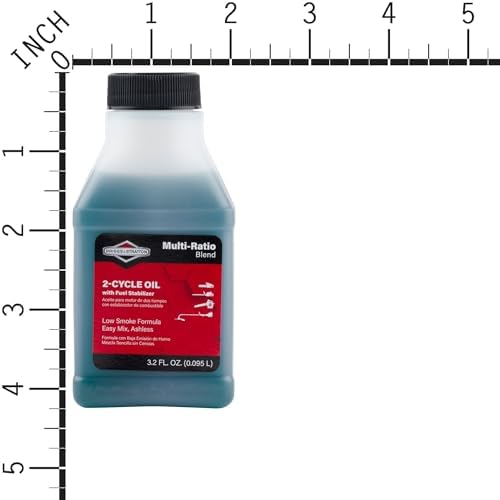 Briggs & Stratton 100107 2-Cycle Low Smoke Engine Oil, 50:1 mix, 3.2 oz Bottle