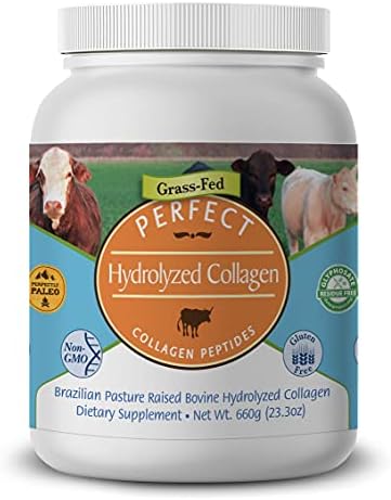 Perfect Supplements – Unflavored Hydrolyzed Collagen Powder for Men and Women - Collagen Peptides - Mix in Hot Cold Liquids, Grass Fed, Easy Absorption, 660 Grams