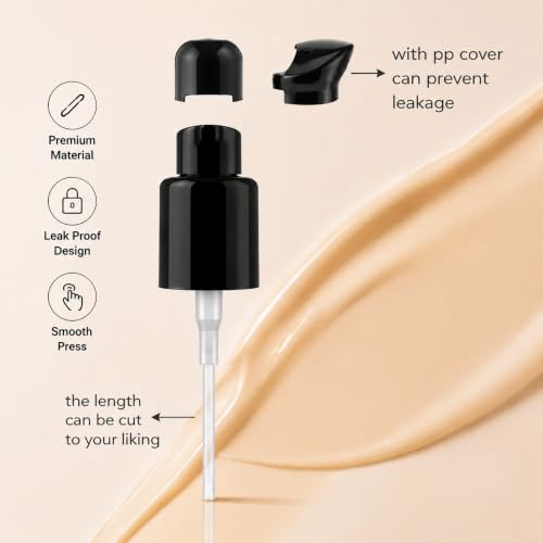 Boao 4 Pcs Replacement Foundation Pump Plastic Cosmetic Liquid Foundation Make up Bottle Pumps Replacement Tool for Pump Dispenser(Black)
