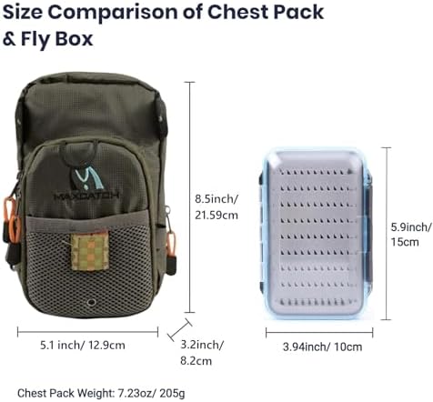 M MAXIMUMCATCH Maxcatch Fly Fishing Chest Bag Lightweight Chest Pack Fly Fishing Pouch