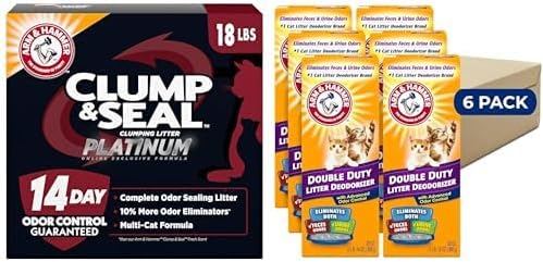 ARM & HAMMER Slide Platinum Easy Clean-Up Clumping Cat Litter, 18 lbs