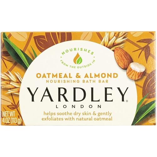 Yardley Oatmeal and Almond Bar Soap, 4.25 Ounce, Set of 3