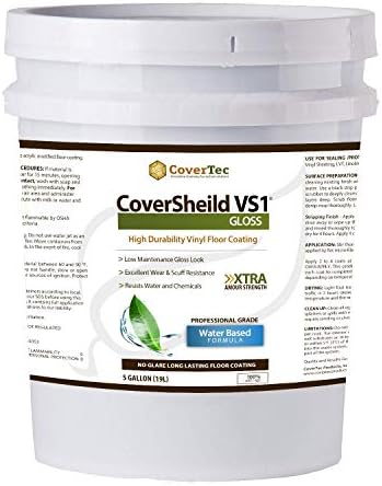CoverTec CoverShield VS1 Gloss VCT and Terrazzo Sealer, Fast Drying, Highly Durable, Long Lasting, 1 gal, Prof Grade