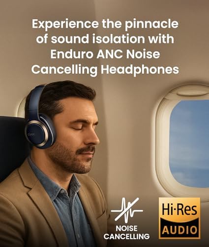 Cleer Audio Enduro ANC Noise Canceling Headphones, Dark Navy