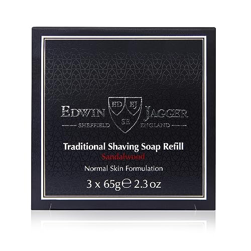 Edwin Jagger Shaving Soap Refill, Sandalwood, 3-Pack