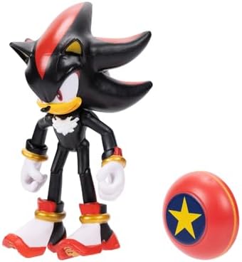 Sonic the Hedgehog 4-inch Shadow Action Figure with Star Spring Accessory. Ages 3+ (Officially licensed by Sega)