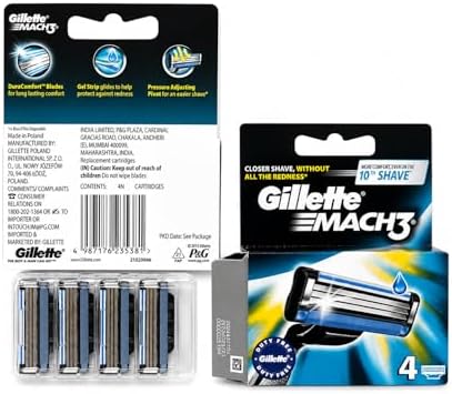 Gillette Mach 3 Razor Refill 20 Count (5 Pack of 4)