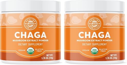 Vimergy Chaga Capsules – Superfood Cellular Support* – Cardiovascular Health Benefits* – Kosher, Vegan, Gluten-Free – 90 Capsules | Superfood Adaptogen*, Immunity for cell tissues*, Polyphenols for Antioxidant protection*, Vegan and Kosher