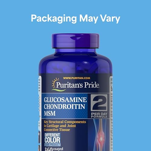 Puritan's Pride Glucosamine Chondroitin MSM, 360 Coated Tablets | Dietary Supplement for Joint Health, 6 Month Supply