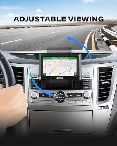 APPS2Car CD Slot GPS Mount for Car, Compatible with 17mm Ball GPS Devices | Replacement GPS Car Mount with Screw-Lock CD Slot Base