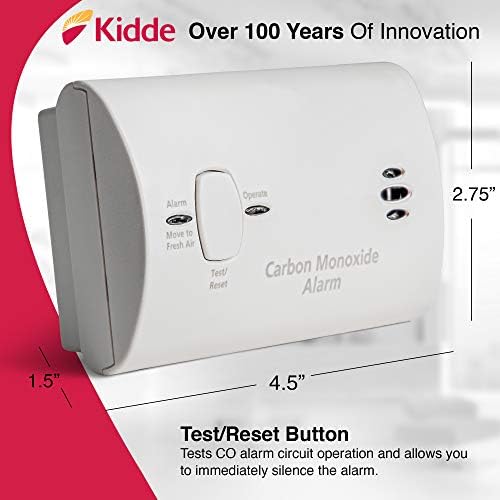 Kidde Carbon Monoxide Detector, AA Battery Powered, Portable for Travel or Home, 85 dB Alarm, LED Status Indicators, 3rd Edition, 6 Pack