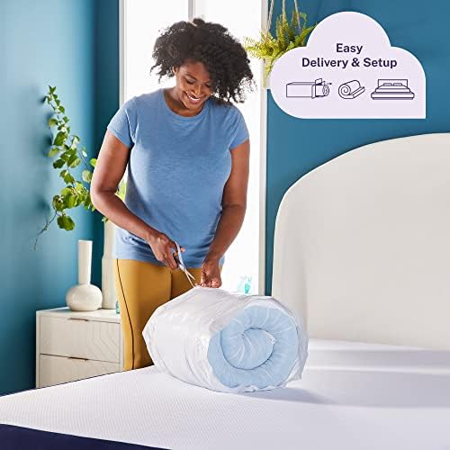 Sleep Innovations Dual Layer 4 Inch Memory Foam Mattress Topper, California King Size, Medium Support