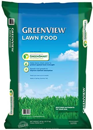 GreenView Lawn Food 48 lb. Bag, Covers 15,000 sq. ft. | 22-0-4 NPK formula - Restores soil nutrients - 8 weeks continuous feeding