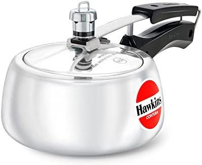 Hawkins 3.5 Litre Contura Pressure Cooker, Handi Inner Lid Cooker, Silver (HC35)