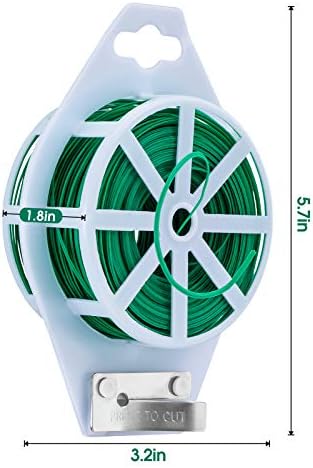 328 Feet (100m) Garden Plant Twist Tie with Cutter Reusable for Plants Growth and Care, Tie Wire Reel for Home and Office Cable Organization