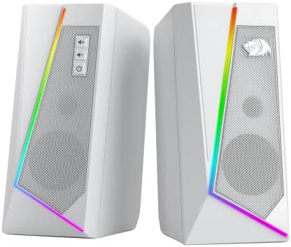 Redragon GS520 Wired 2.0 Channel Stereo Sound Desktop RGB Computer Speakers