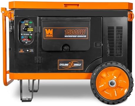 WEN 11,000-Watt 120V/240V Dual Fuel Portable Generator with Wheel Kit and Electric Start (DF1100T)