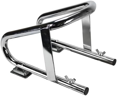 Extreme Max 5001.5763 Deluxe Chrome Motorcycle Wheel Chock - 5.5" Wide