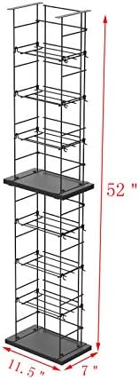 FixtureDisplays CD Tower Media Rack DVD Organizer Video Game Blu Ray Storage Holds 176 Single CDs 18469