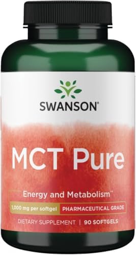 Swanson Pharmaceutical Grade Mct Pure 1000 Milligrams 90 Sgels | An Energizing Nutritional Boost for Mind and Body that Helps Fuel Physical
