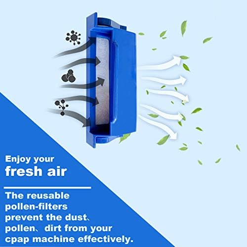 16 Packs-Reusable Pollen Filters, Compatible with Philips DreamStation and BiPAP Machines, CPAP Filters Replacement Supplies Accessories