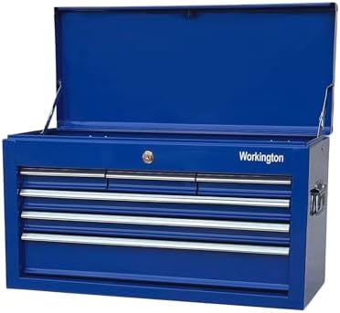 Workington Portable Metal Tool Chest with 6 Drawers, 24" 6-Drawer Tool Chest Cabinet with Ball Bearing Drawer Slides