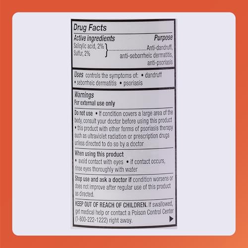 Rugby Sebex Medicated Dandruff Shampoo for Women and Men - 2% Sulfur and 2% Salicylic Acid Anti-Dandruff Shampoo - Helps With Symptoms of Seborrheic Dermatitis and Psoriasis - 4 Oz. (1 Pack)