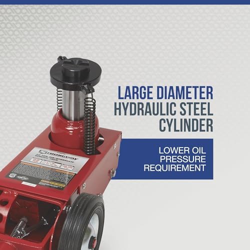 Strongway 22-Ton Quick Lift Air/Hydraulic Service Floor Jack | Controlled vehicle lifting, heavy shop use, stable positioning, professional garage service, durable steel construction