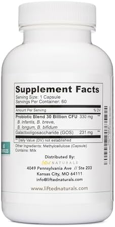 Probiotics 30 Billion CFU - Bifidus Mood Support Supplement w/prebiotics & probiotics for Women and Men - Mood & Digestion Support- Histamine Free