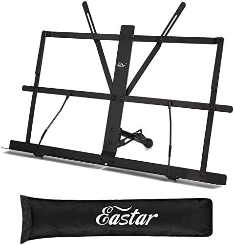 Eastar ESMF-3 Tabletop Music Stand for Sheet Music (Black)