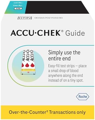 Accu-Chek Guide Glucose Test Strips, Pack of 50 | Diabetic Blood Sugar Testing