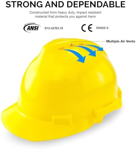 NEIKO 53880A Forestry Helmet for Safety with Shield and Earmuffs, Chainsaw Helmet with Face Shield, Hard Hat Safety Gear Equipment