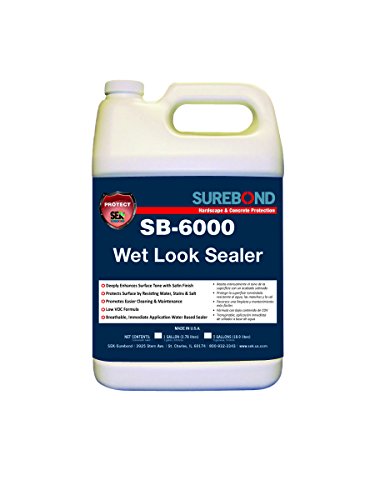 SB-6000 G Wet Look Sealer Water-Based, Water-Based Polymer Blend Resin, Darkening