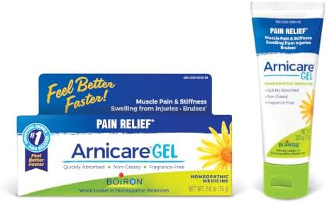 Boiron Arnicare Gel for Joint Pain, Muscle Pain, Swelling, Soreness, and Stiffness - Non-greasy and Fragrance-Free - 2.6 oz