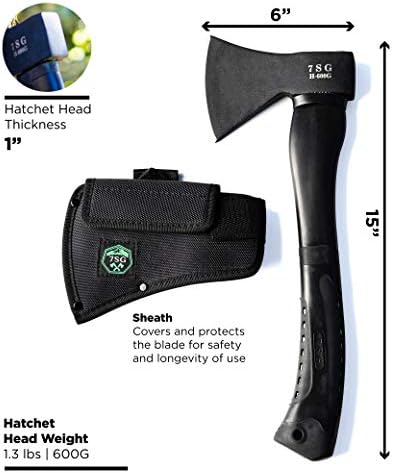 Camping Axe - Camping Hatchet with Sheath -Survival Throwing Axe - Survival Hatchets for Camping and Chopping Wood - Tactical and Survival Hatchet