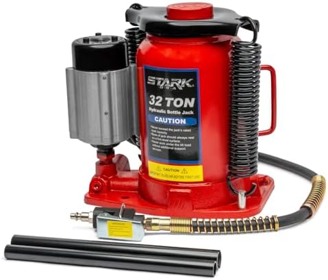 Stark USA 12-Ton (24,000 LBS) Capacity Air/Hydraulic Bottle Jack Low Profile Bottle Jack Lift Auto Repair Automobile Truck SUV Car Lift with Handle