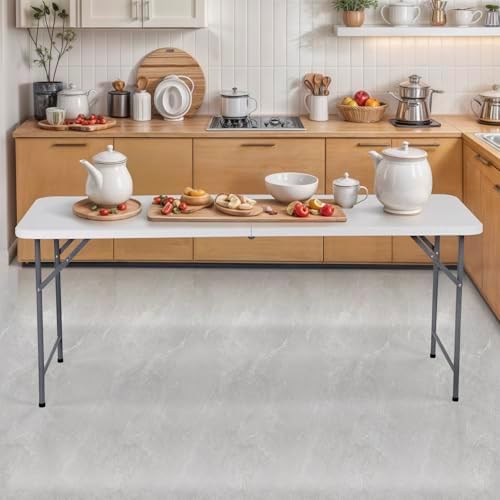 ZenStyle 3 ft Indoor Outdoor Heavy Duty Portable Plastic Folding Table