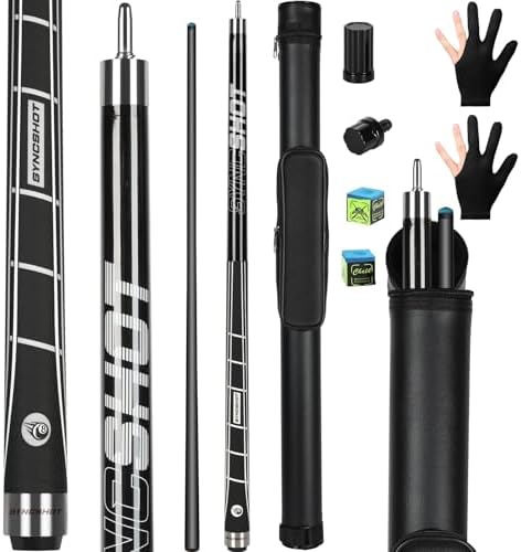 Carbon Fiber Pool Cue Stick 58" Professional Pool Sticks for Adults Full Carbon Technology Tacos De Billiar Low Deflection Billiard Pool Table Cues 3 Colors Available