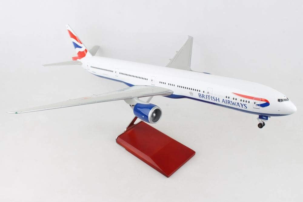 SkyMarks American Airlines Boeing 777-300 1/200 Airplane Model Kit – New Livery Highly Detailed Snap-Fit Collectible with Display Stand for Adult Collectors Ages 14+