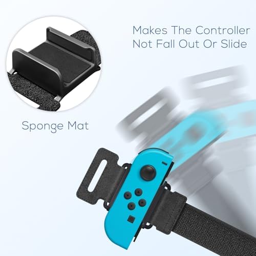 YUANHOT Adjustable Wrist Bands for Switch Joy-Con, Dance Workout, 2 Pack