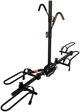 Swagman XTC2 Hitch Mount Bike Rack – Platform Carrier for 2 Bikes, Ratcheting Hook System, Compact Clam-Shell Folding Design | Platform Carrier for 2 Bikes, Ratcheting Hook System, Compact Clam-Shell Folding Design, 1-1/4" or 2" Hitch Receiver